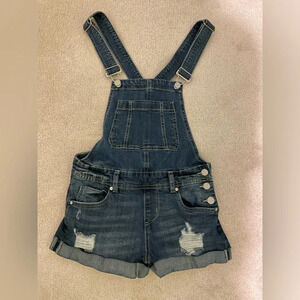Dollhouse Jean bib shorts-size 3 waist 26 EUC